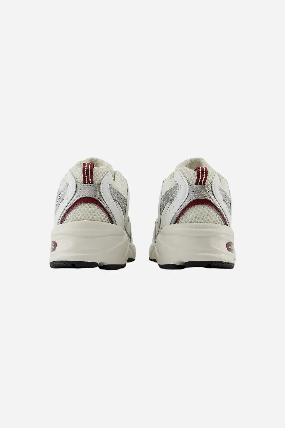 Unisex New Balance 530 Sneakers In Sea Salt With White And Mercury Red 5