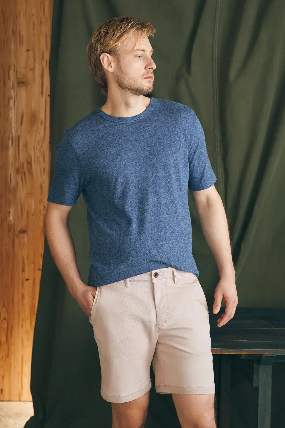 Faherty Coastline Stretch Chino Short 8" In Spring Quartz 3