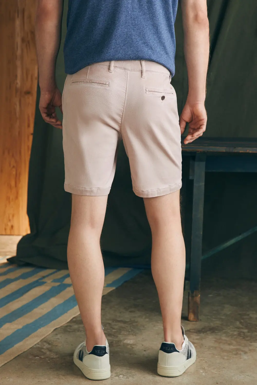 Faherty Coastline Stretch Chino Short 8" In Spring Quartz 6