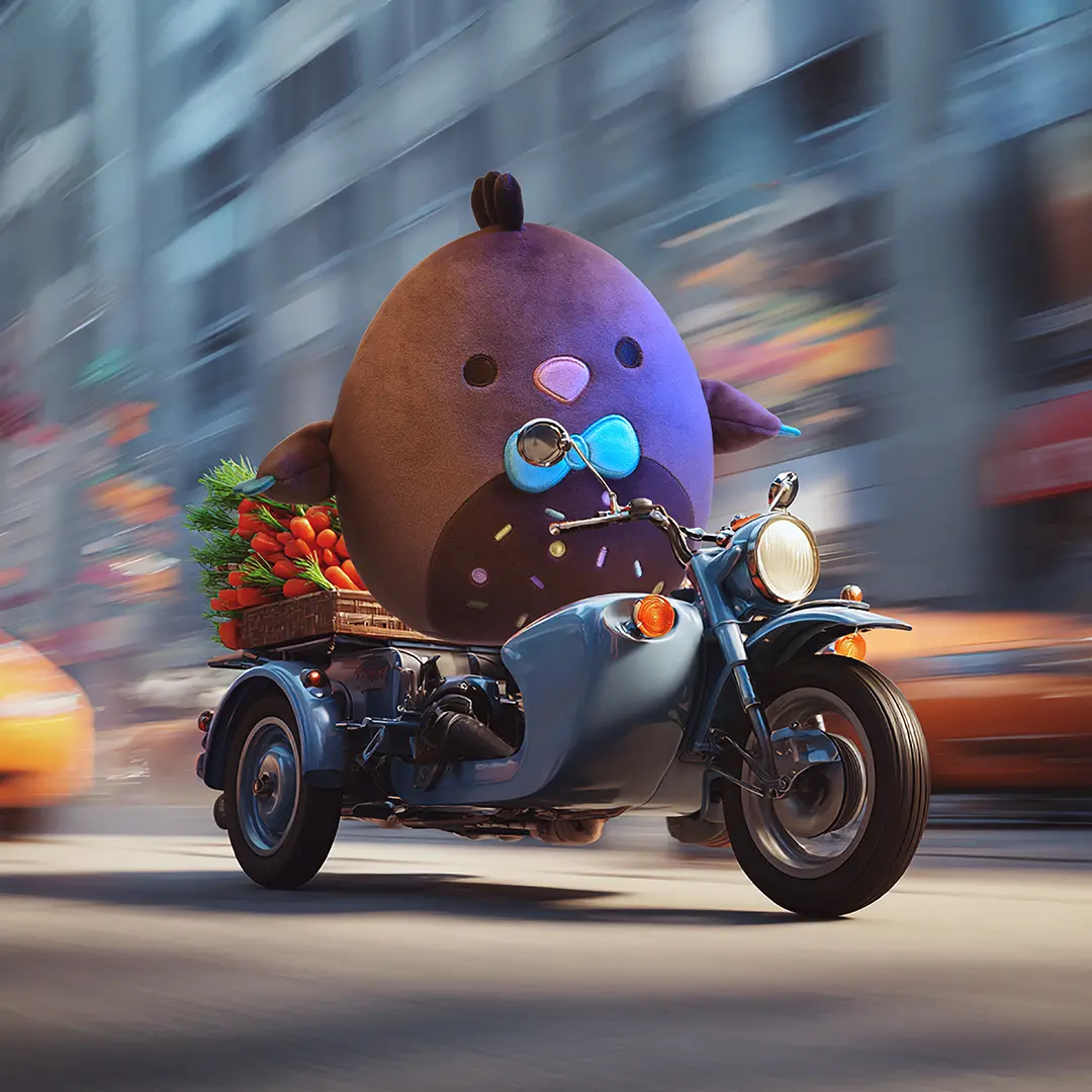 8-Inch Select Series Harold The Chocolate Chick With Bowtie 2