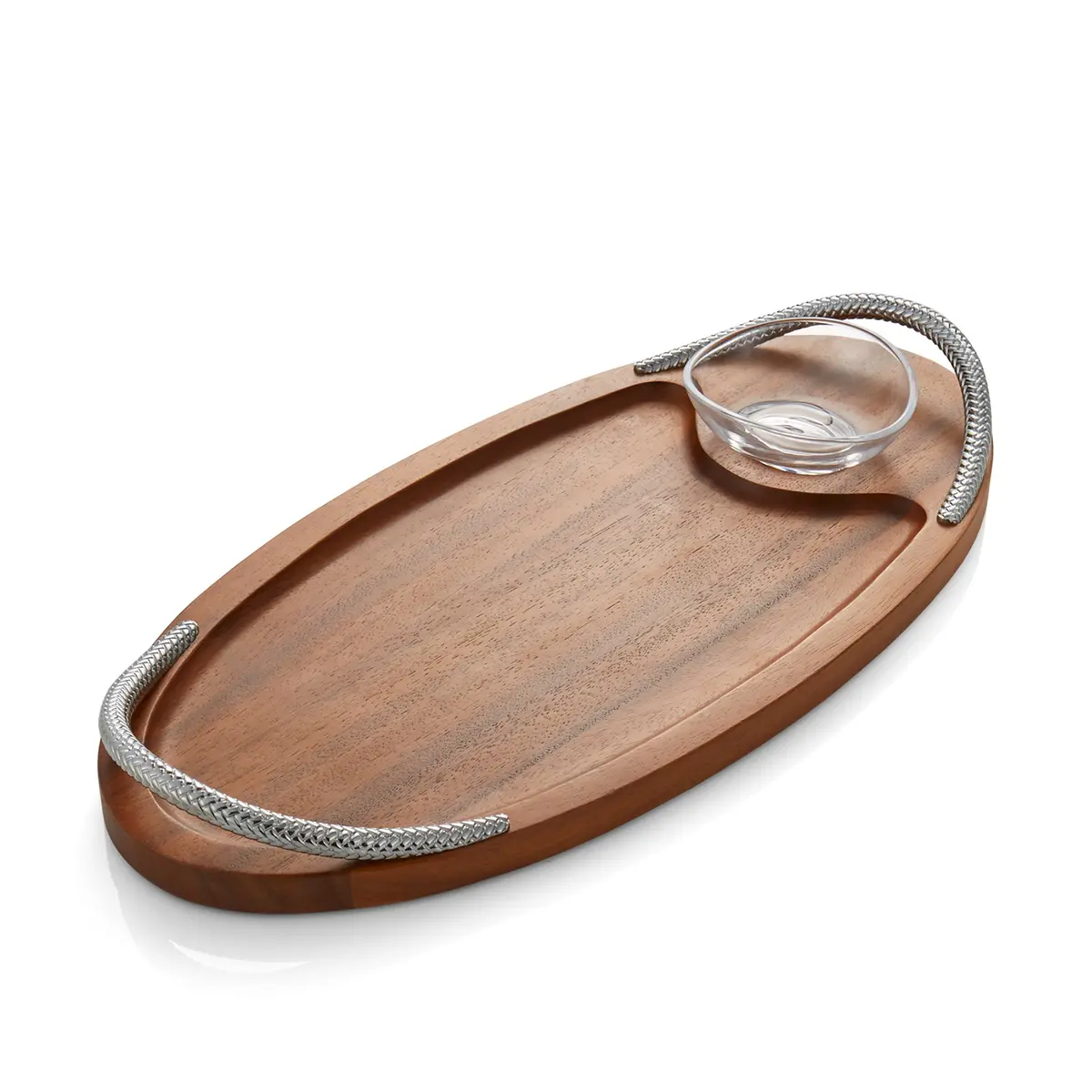 Nambe Braid Serving Board With Dip Dish 1