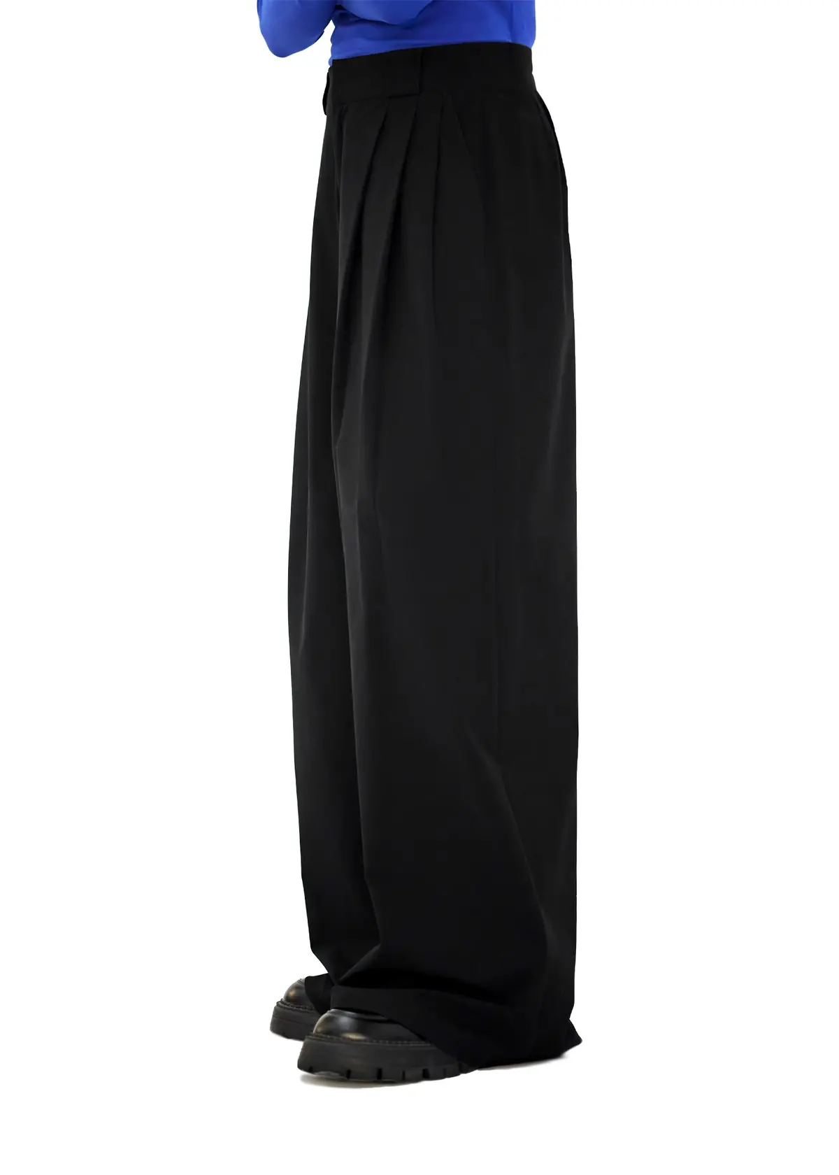 Heavy Pleated Pants In Black [Unisex] 1