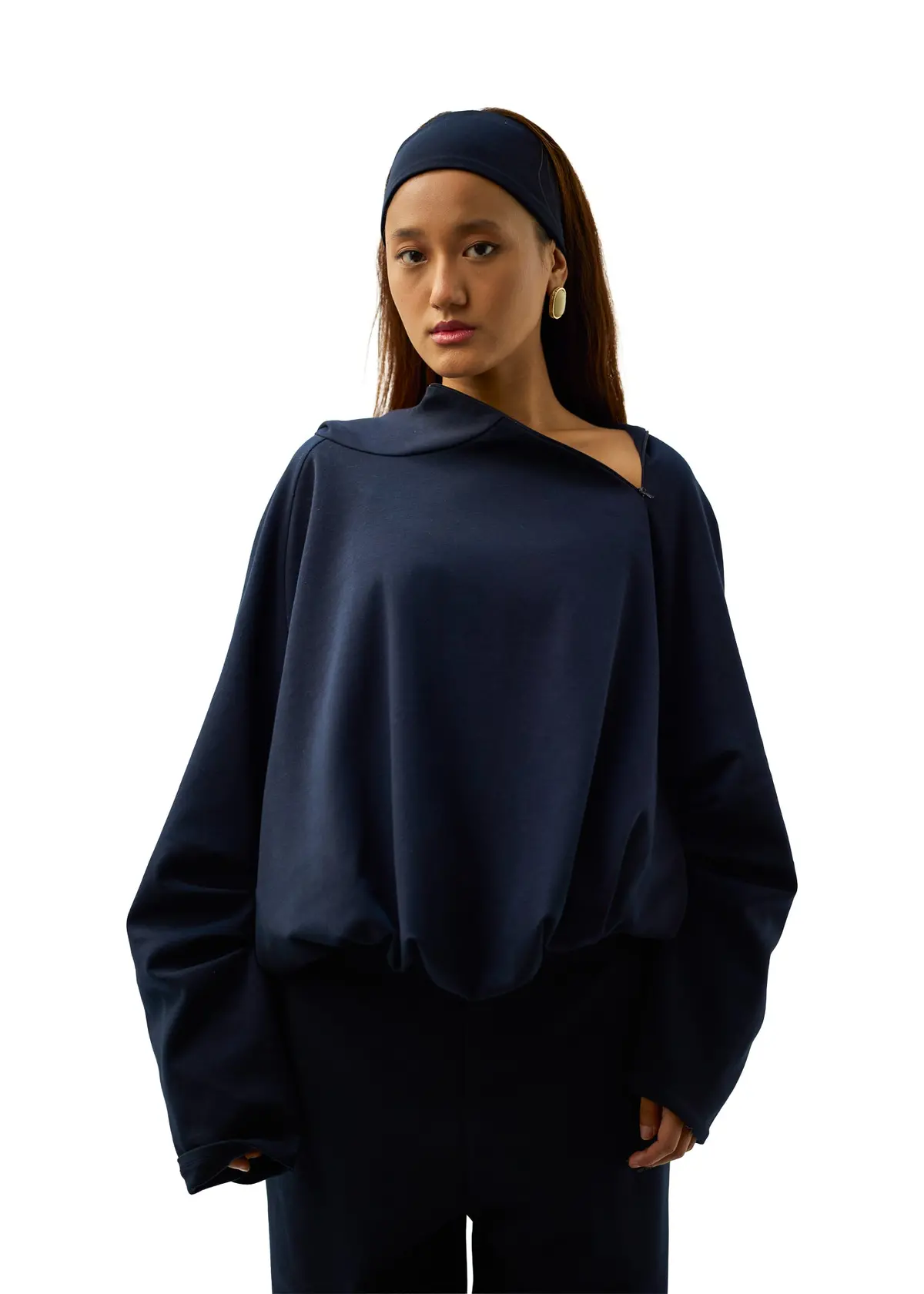 Bubble Hoodie In Navy Blue 1