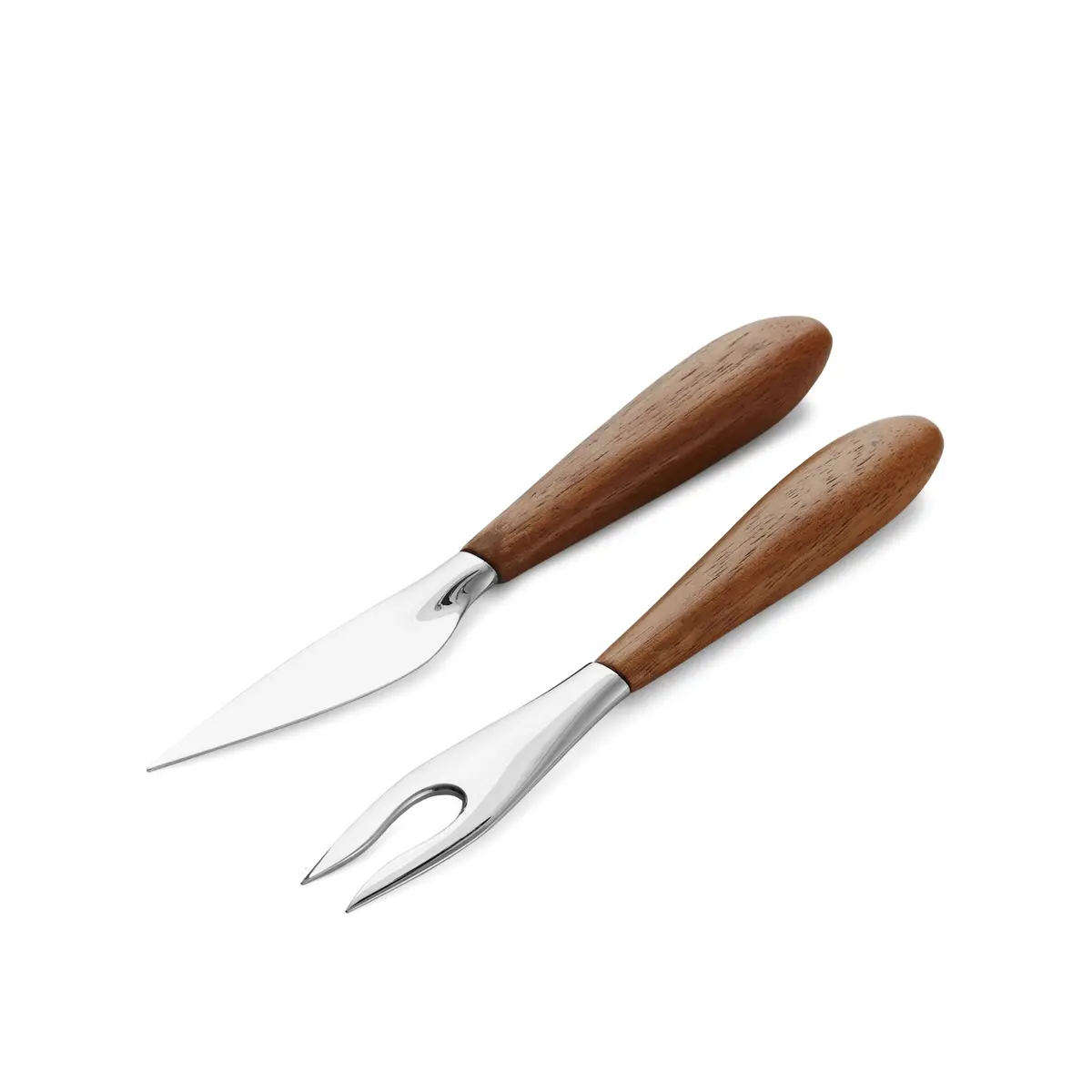 Nambe Curvo Cheese Set Knife/Fork 1