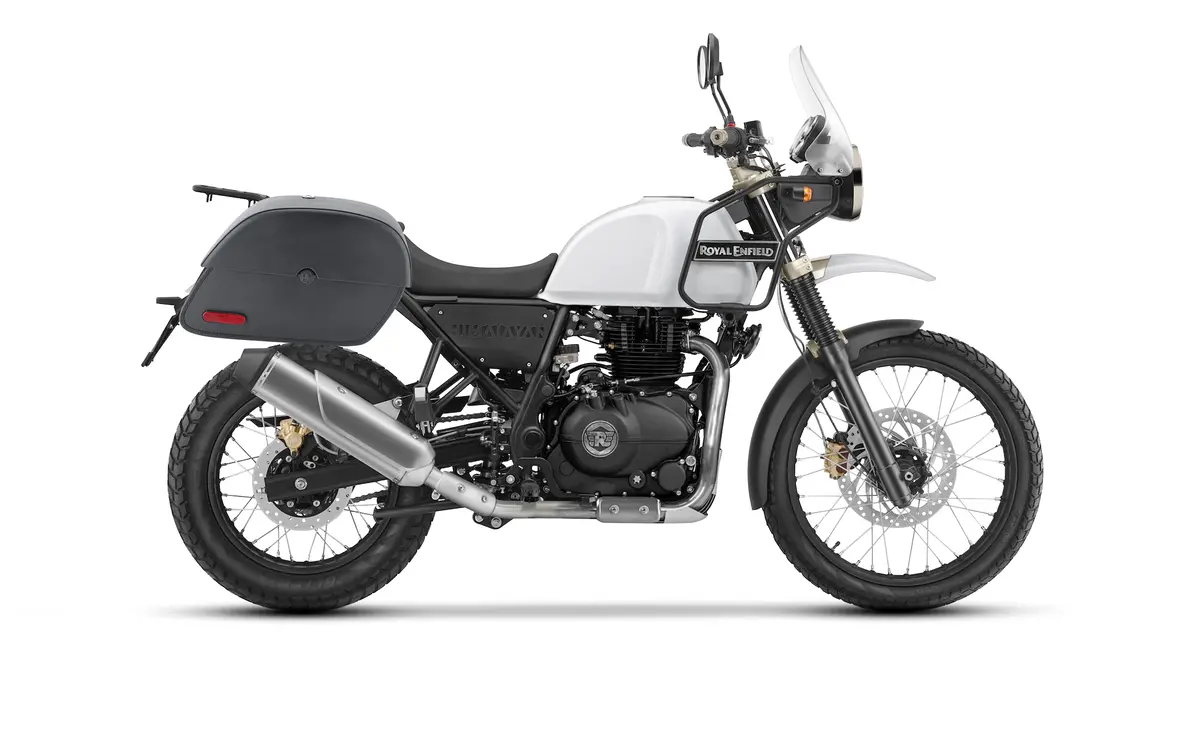 28L - Panzer Medium Quick Mount Royal Enfield Himalayan 410 Leather Saddlebags 2