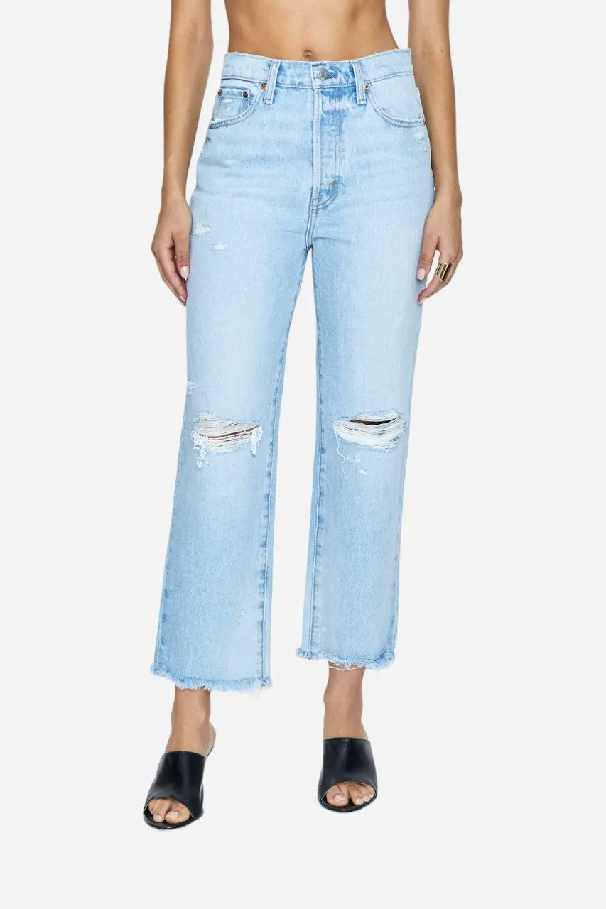Pistola Cassie Crop High-Rise Straight Jeans In Daytrip Distressed 1