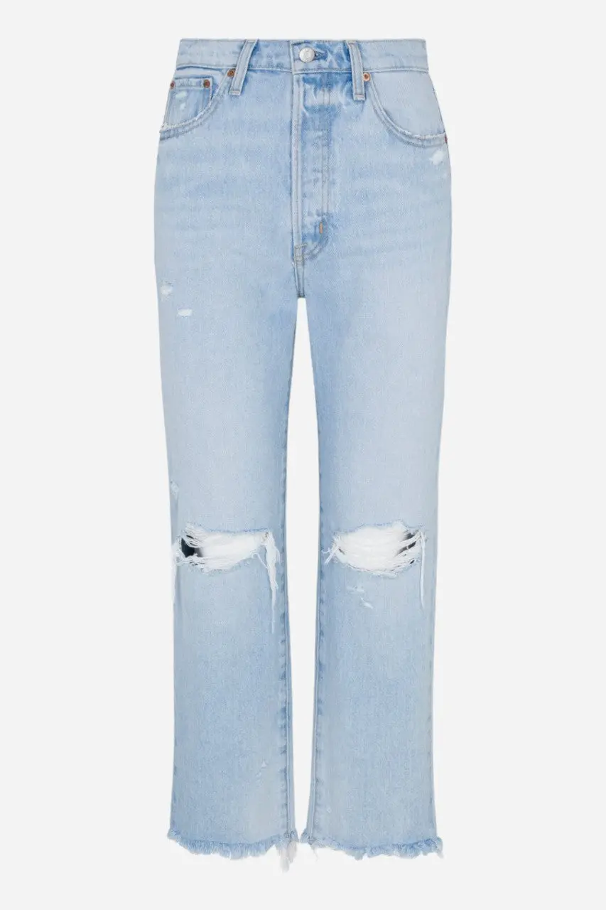 Pistola Cassie Crop High-Rise Straight Jeans In Daytrip Distressed 6