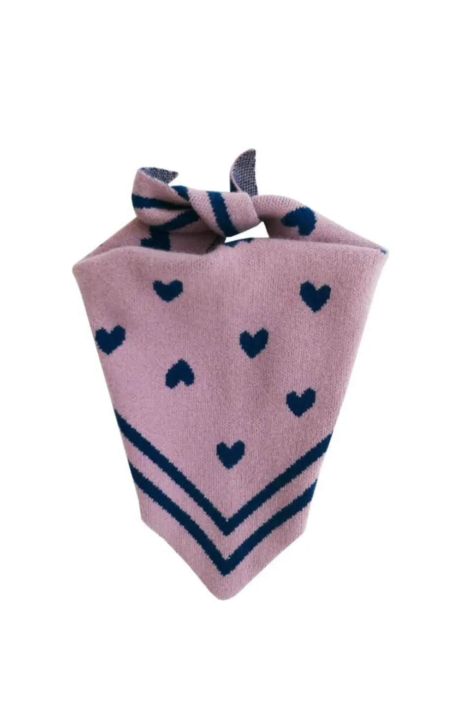 Kerri Rosenthal Cashmere Imperfect Heart Bandana In Dusty Lilac 1