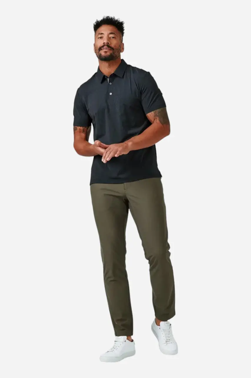 7 Diamonds Albatross Polo T Shirt In Black 4