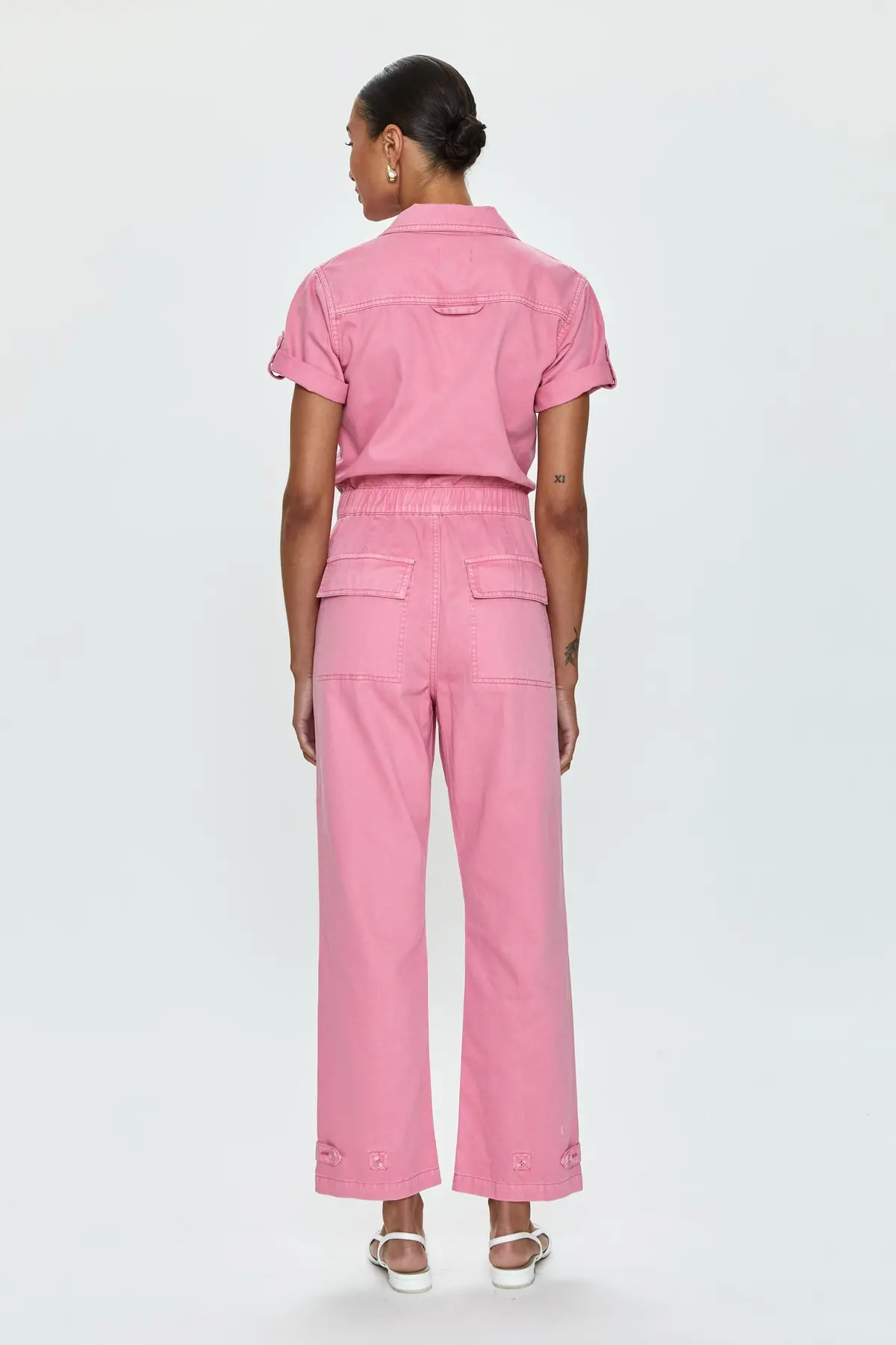 Pistola Campbell Aviator Flight Jumpsuit In Peony Pink 4