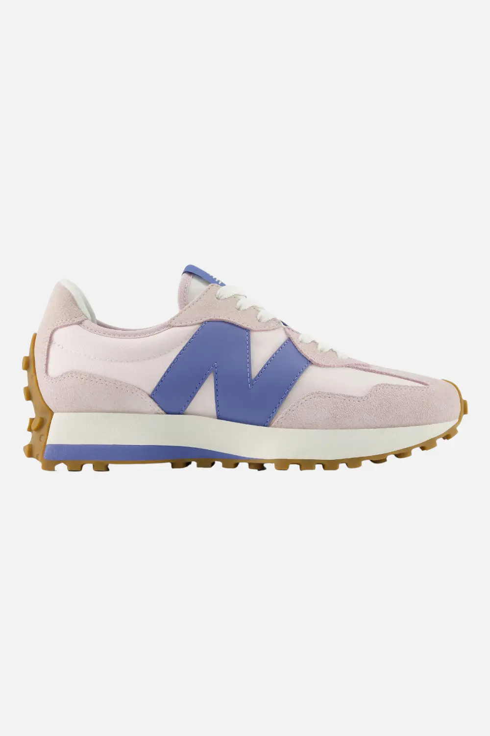 New Balance Women's 327 Sneaker In Pink Salt & Fairweather Blue 1