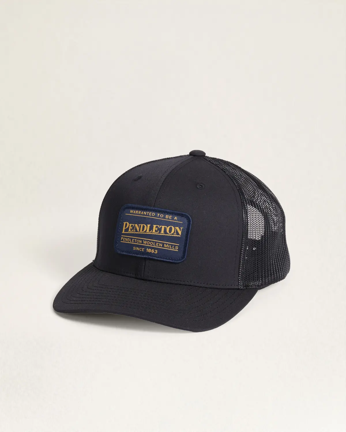 Pendleton Woolen Mills Patch Trucker Hat In Black 1