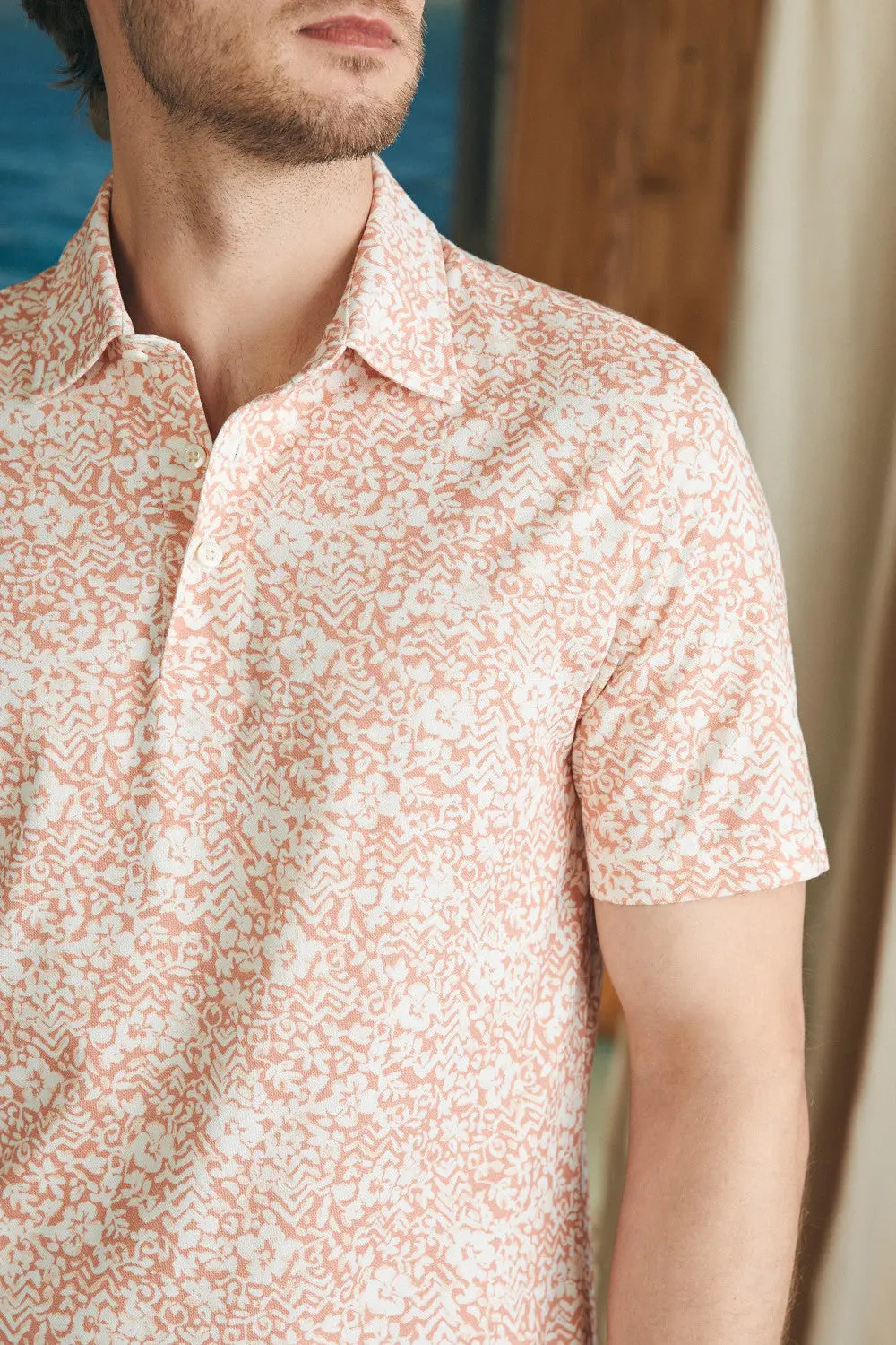 Faherty Movement Short-Sleeve Pique Polo Shirt In Hilo Rose Floral Print 2
