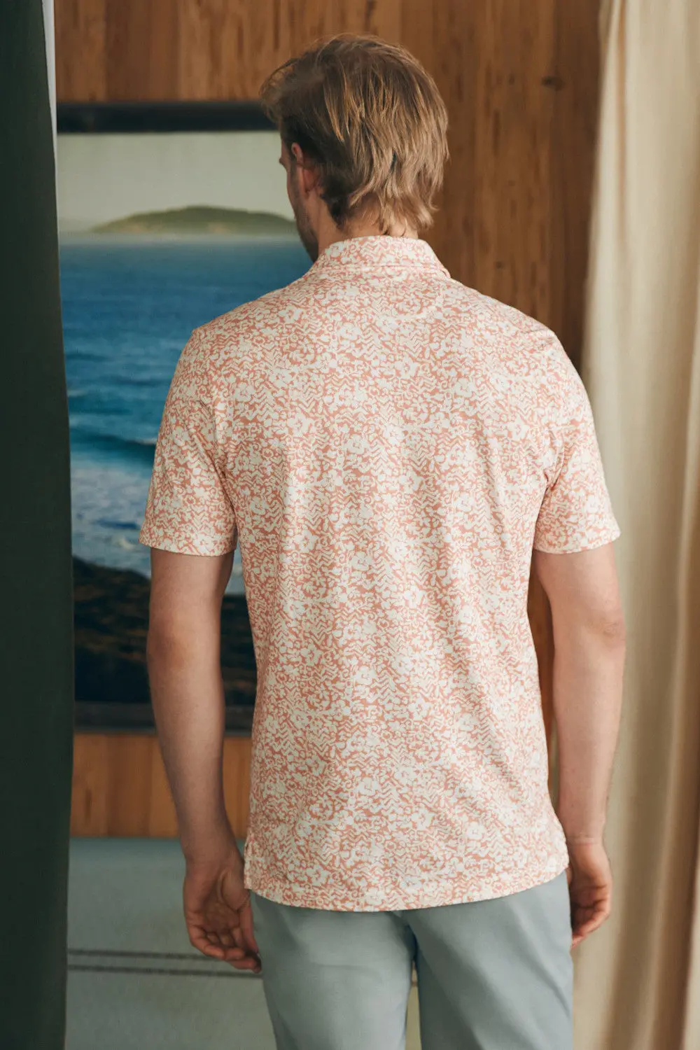 Faherty Movement Short-Sleeve Pique Polo Shirt In Hilo Rose Floral Print 5