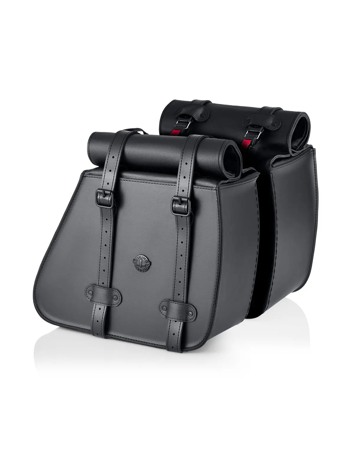 35L - Ghost Large Roll-Top Shock Cutout Saddlebags For Harley Sportster 1200 Nightster Xl1200n 1