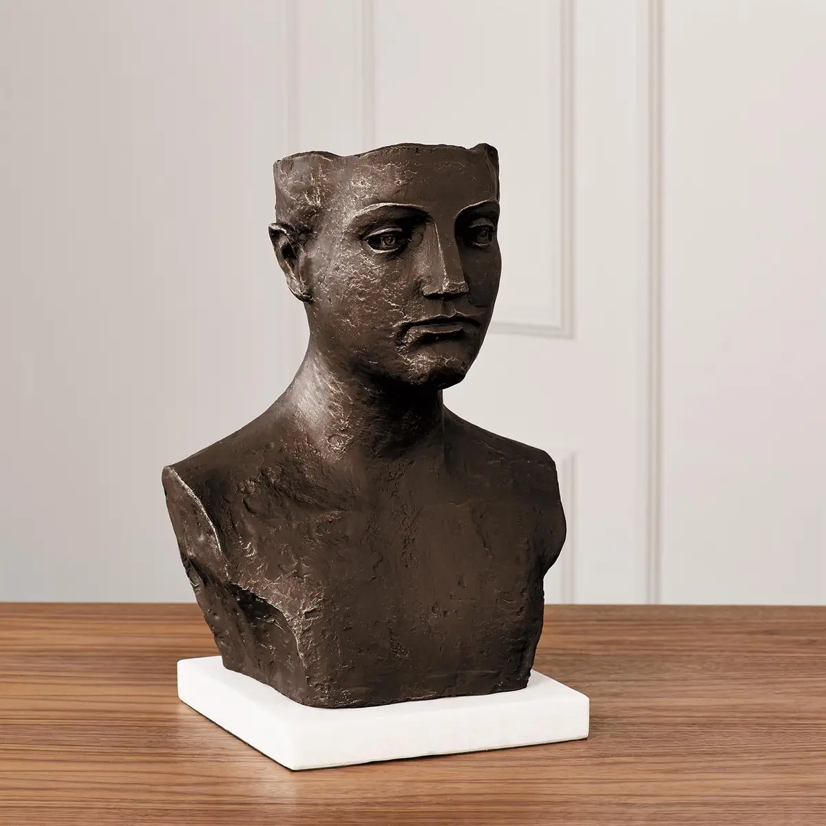 Cast Iron Head Sculpture 1