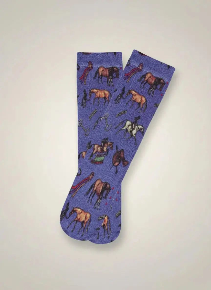 Little Blue Pony Socks (Kids) 1