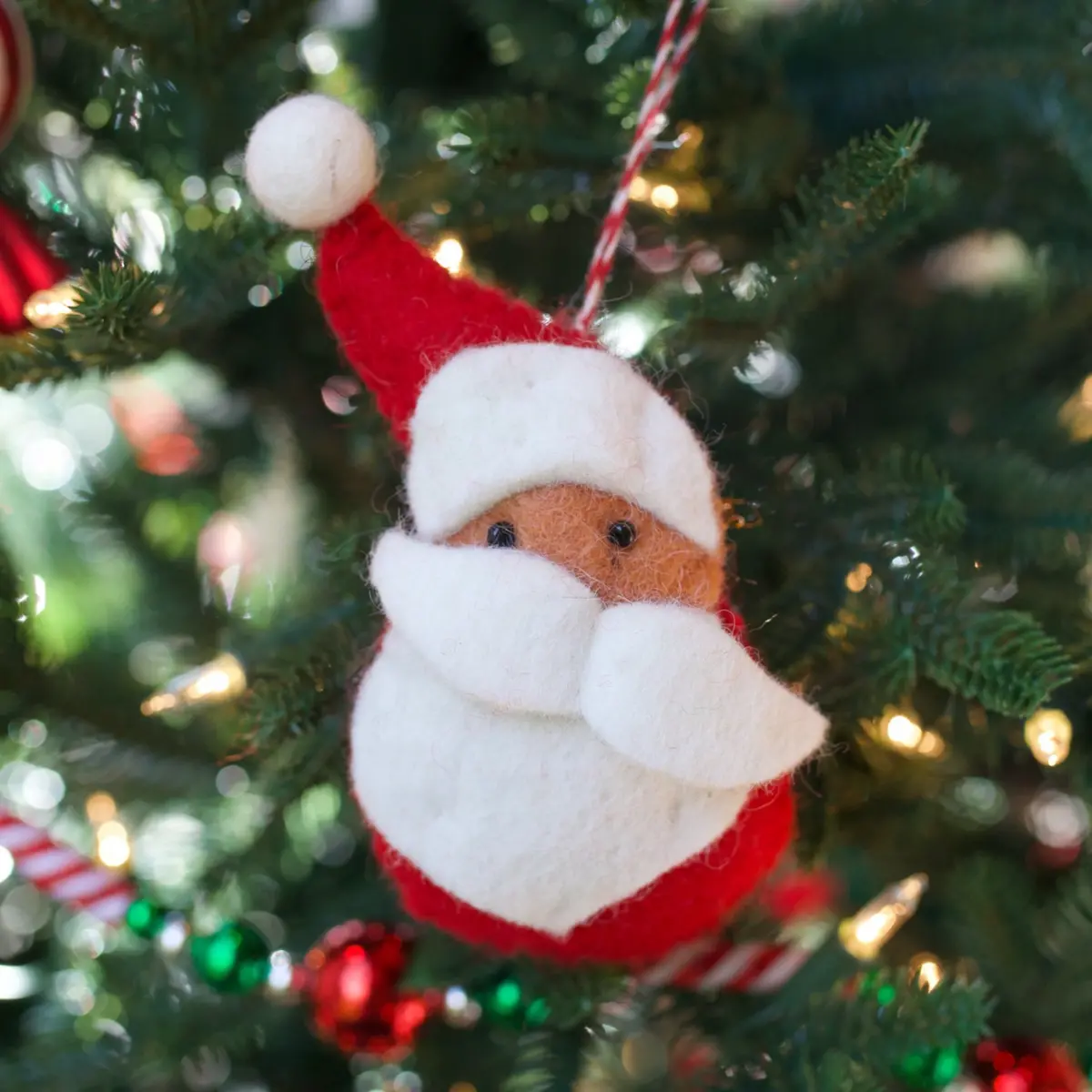 Ornaments 4 Orphans Santa Felt Wool Ornament 2