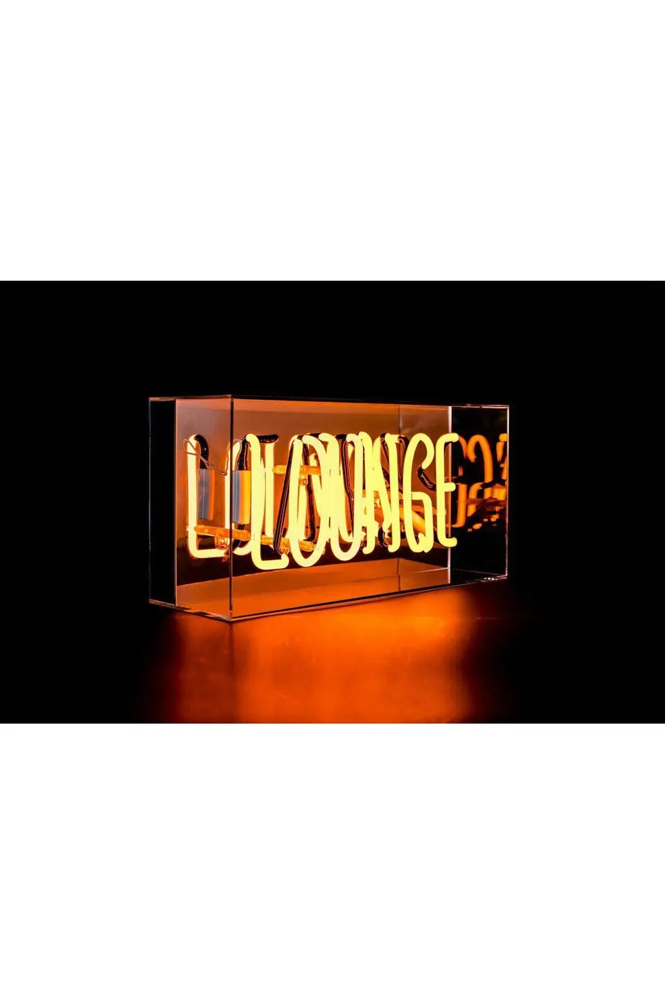 Locomocean 'Lounge' Acrylic Box Neon Light In Orange 1