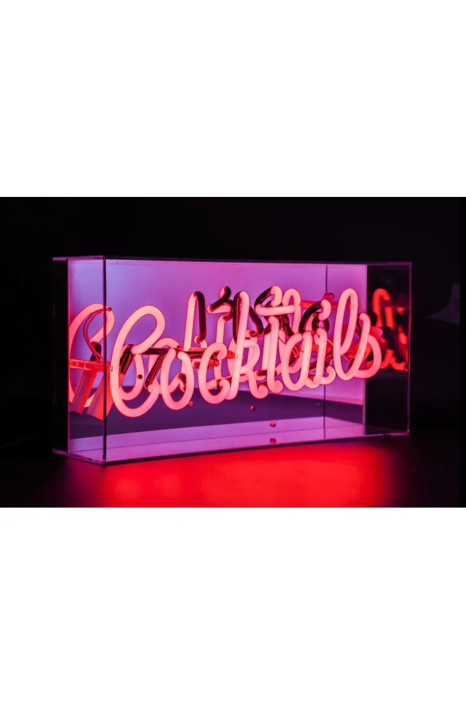 Locomocean 'Cocktails' Acrylic Box Neon Light In Red 1