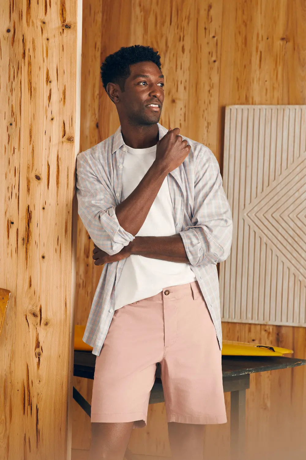 Faherty Movement Chino Short 8" In Spring Quartz 2