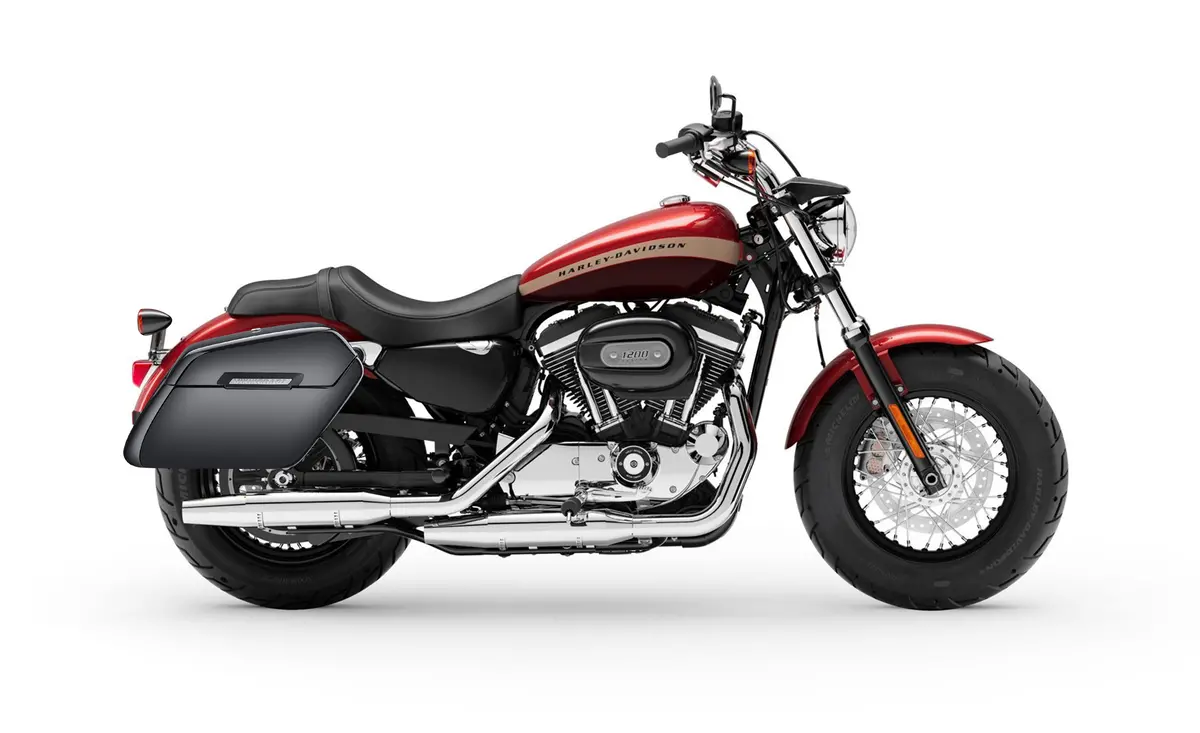 38L - Baldur Xl Shock Cutout Harley Sportster 1200 Custom Xl1200c/Xlh1200c Painted Hard Saddlebags 2