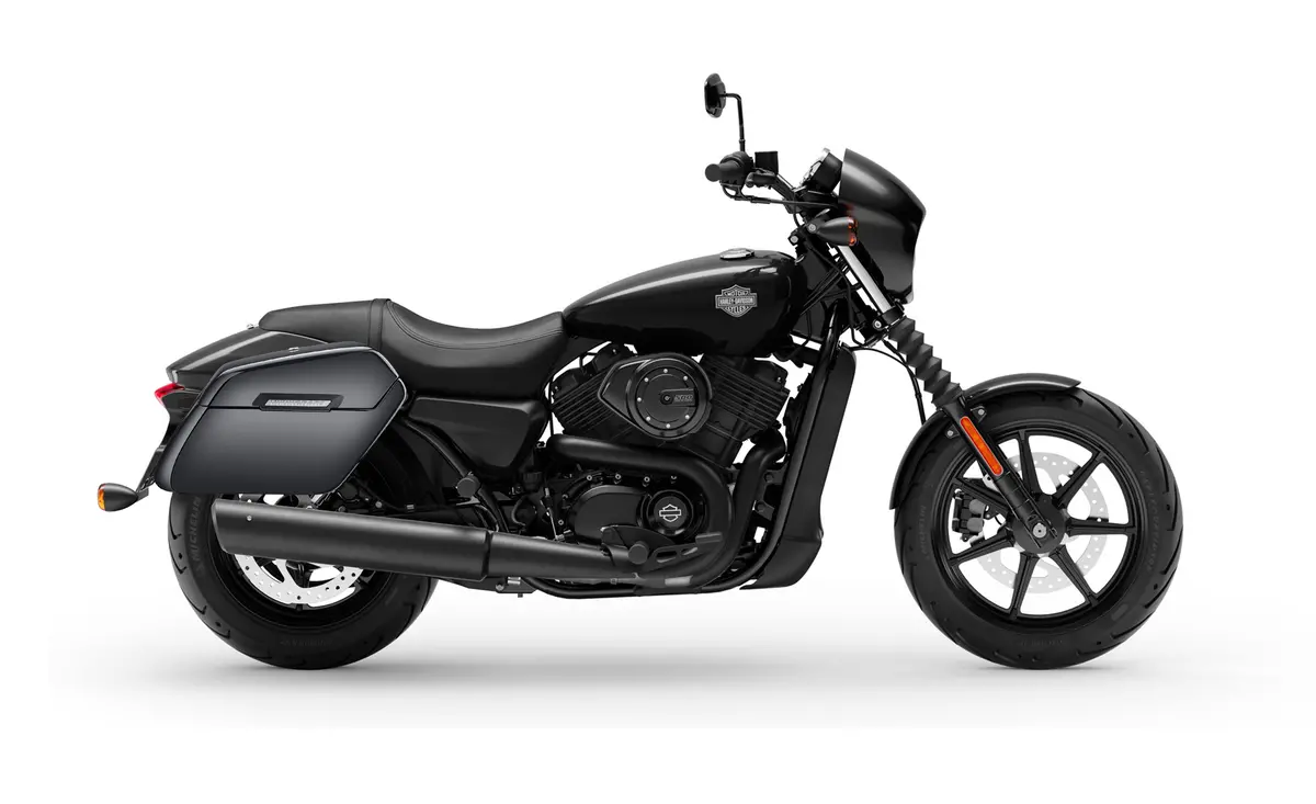 38L - Baldur Xl Shock Cutout Harley Street 500 Painted Hard Saddlebags 2