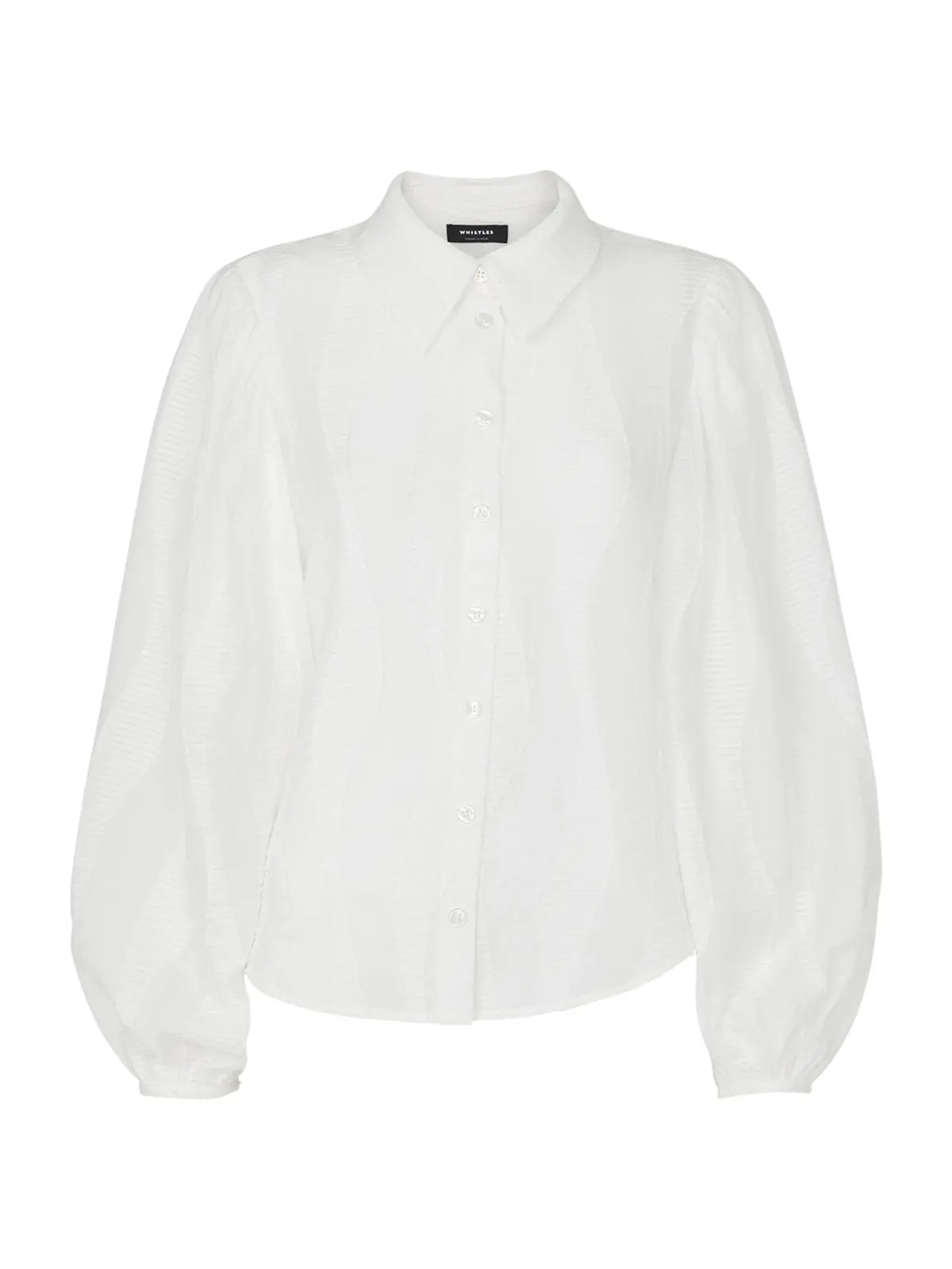 White Hannah Textured Shirt 1