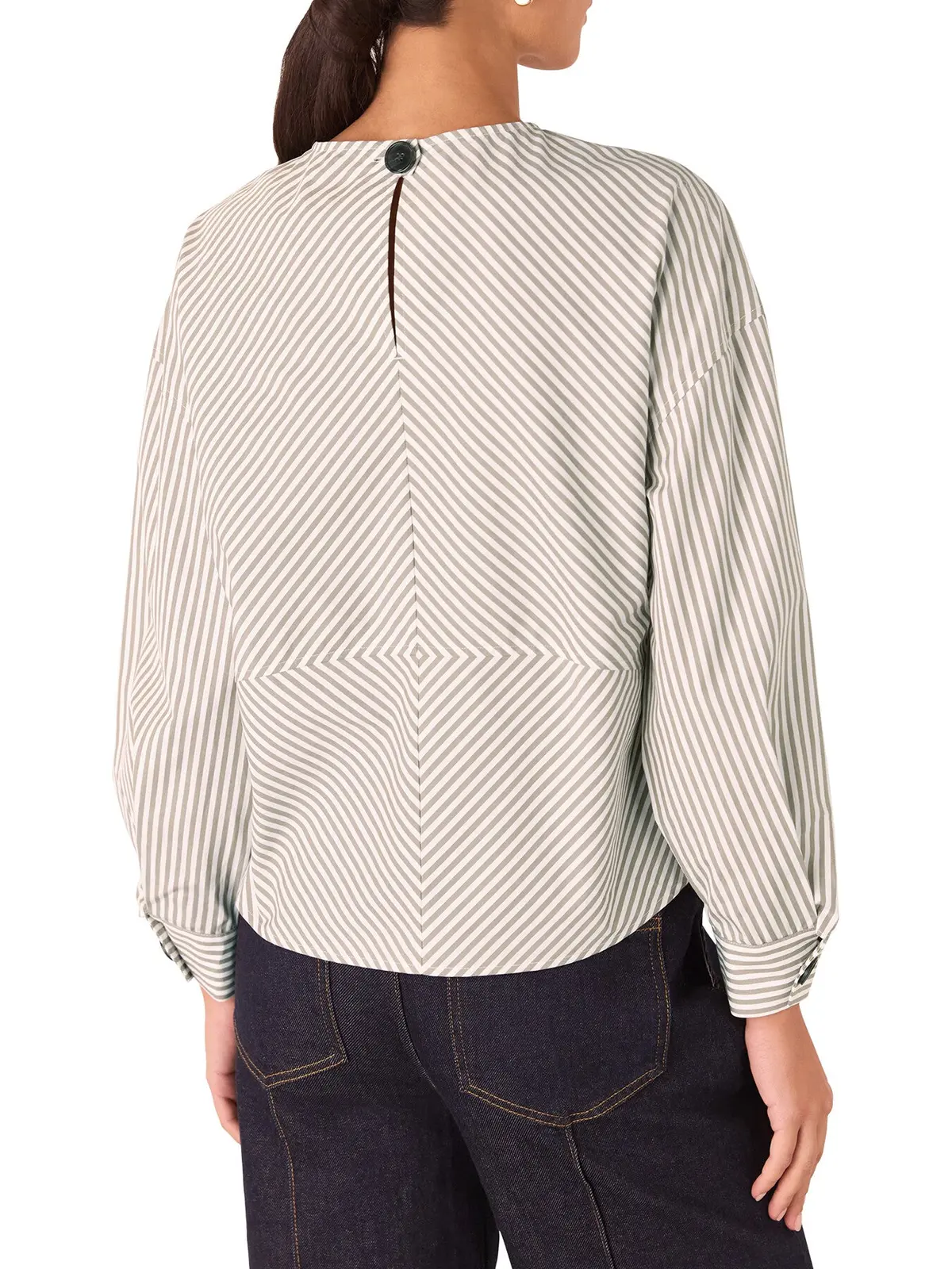 White/Multi Kirstie Cotton Stripe Blouse 3