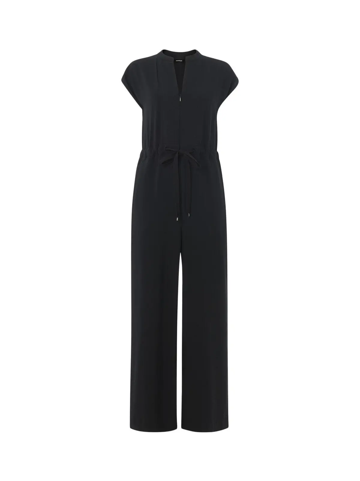 Black Sleeveless Drawstring Jumpsuit 1