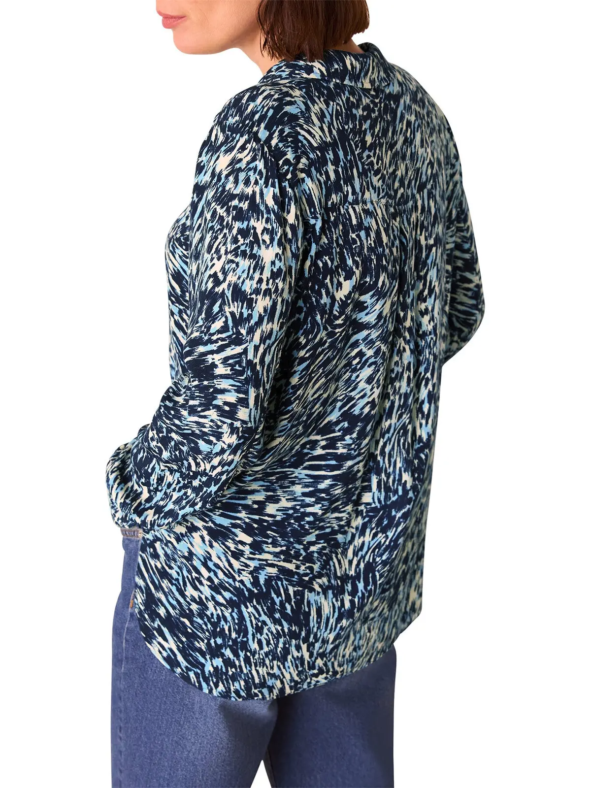 Blue/Multi Leopard Swirl Print Shirt 4