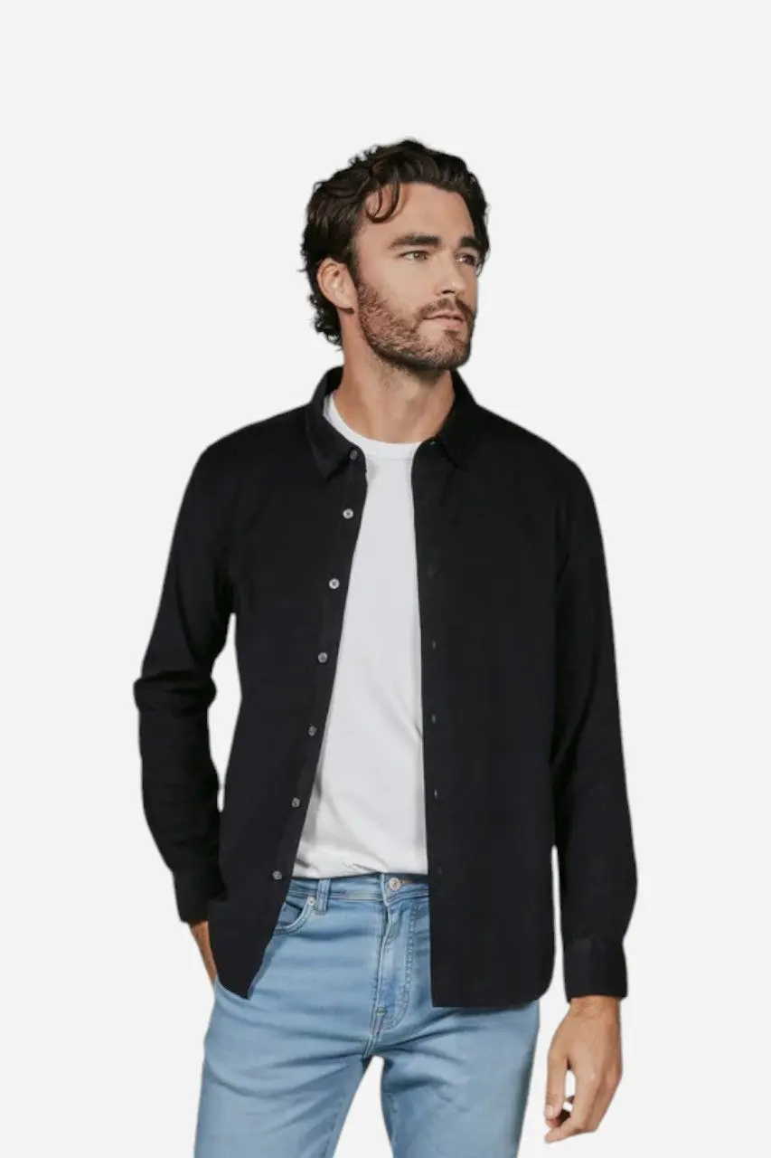 7 Diamonds Heritage Corduroy Shirt Black 1