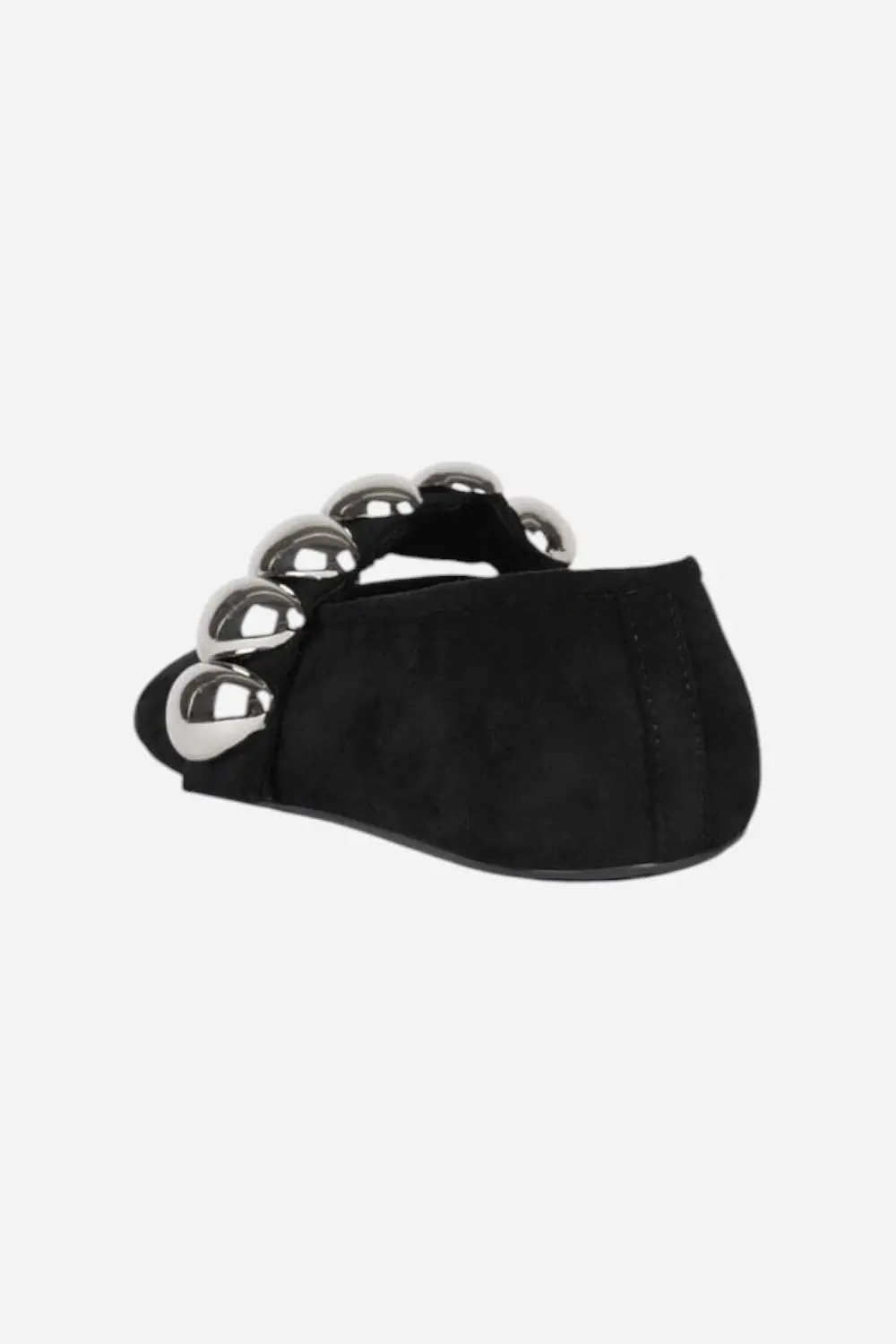 Jeffrey Campbell Ballet-Sd Flats In Black Suede Silver 3