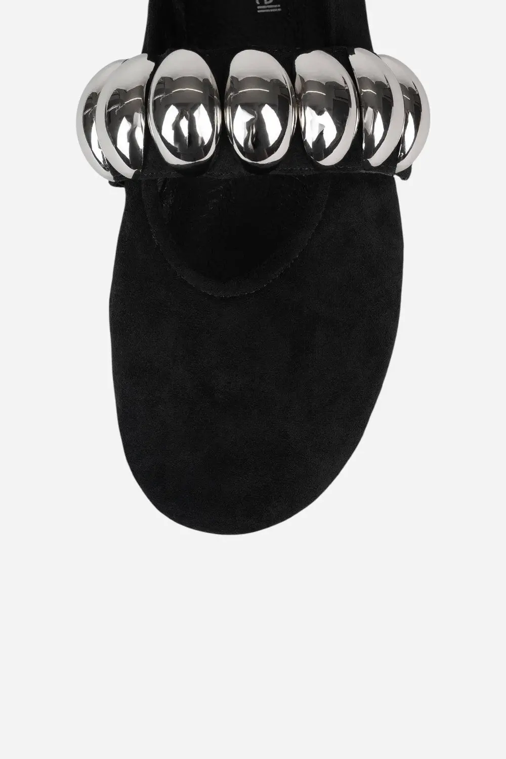 Jeffrey Campbell Ballet-Sd Flats In Black Suede Silver 4
