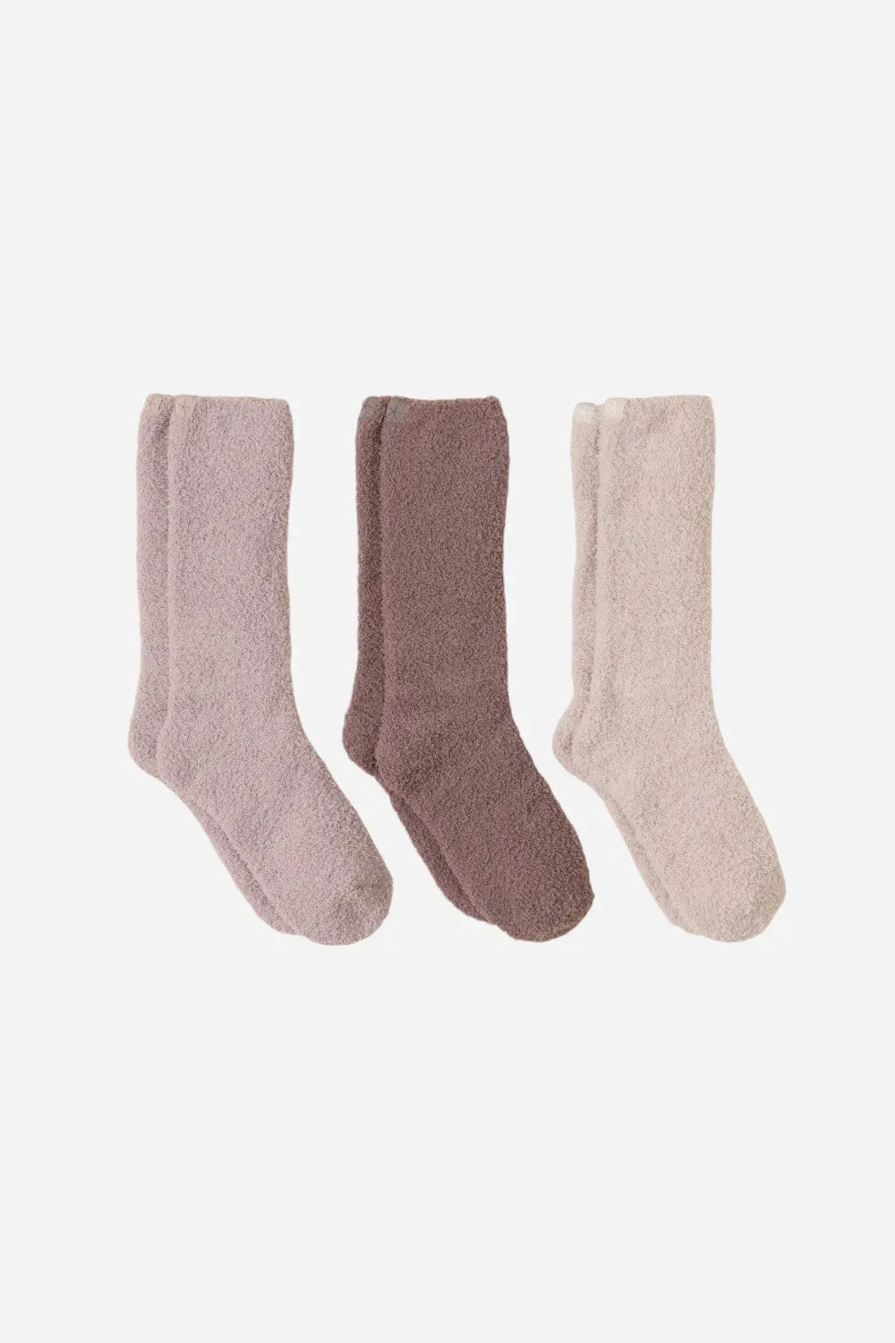 Barefoot Dreams Cozychic 3 Pair Sock Set In Agate Multi 1