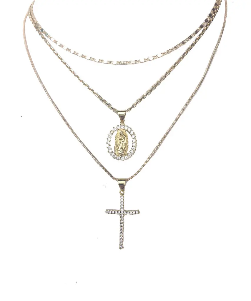 Farrah B 3 Layer Seeker Necklace Religious 1