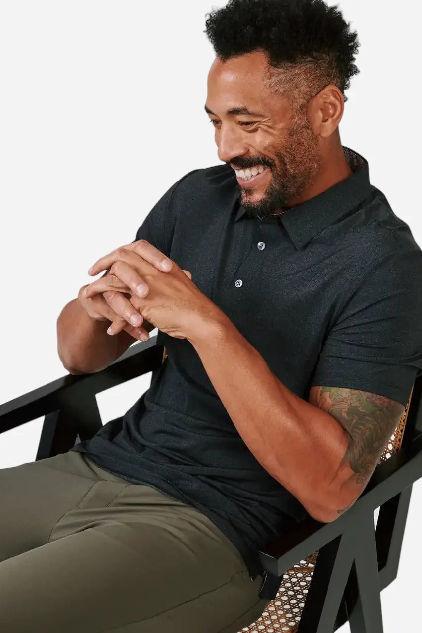 7 Diamonds Albatross Polo T Shirt In Black 5