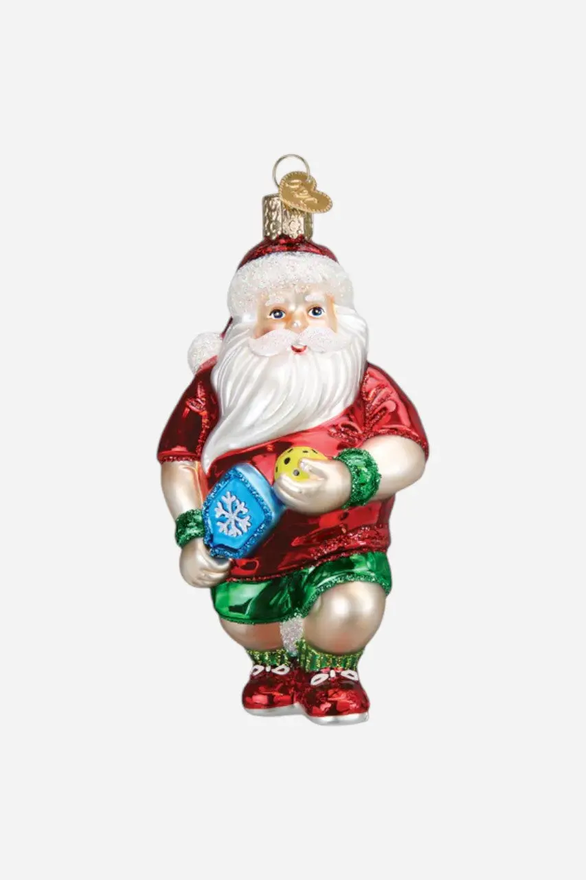 Pickleball Santa Ornament 1