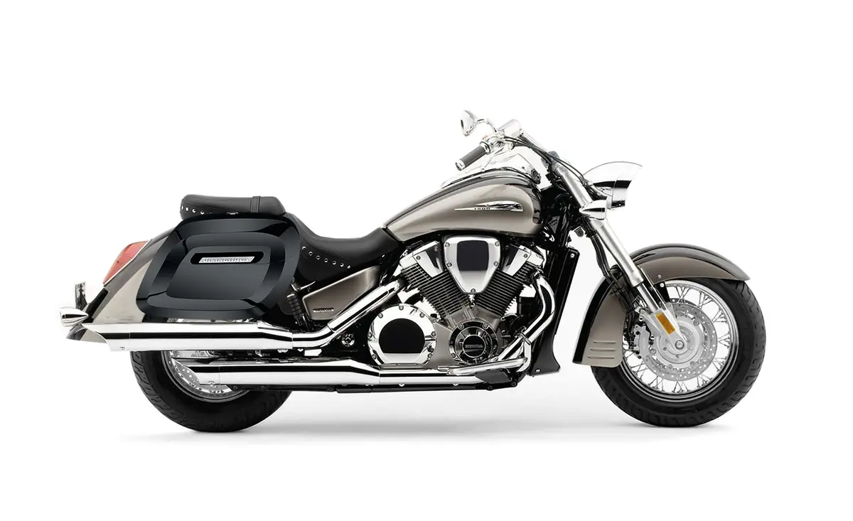 40L - Lamellar Raven Xl Honda Vtx 1800 S Painted Hard Saddlebags 2