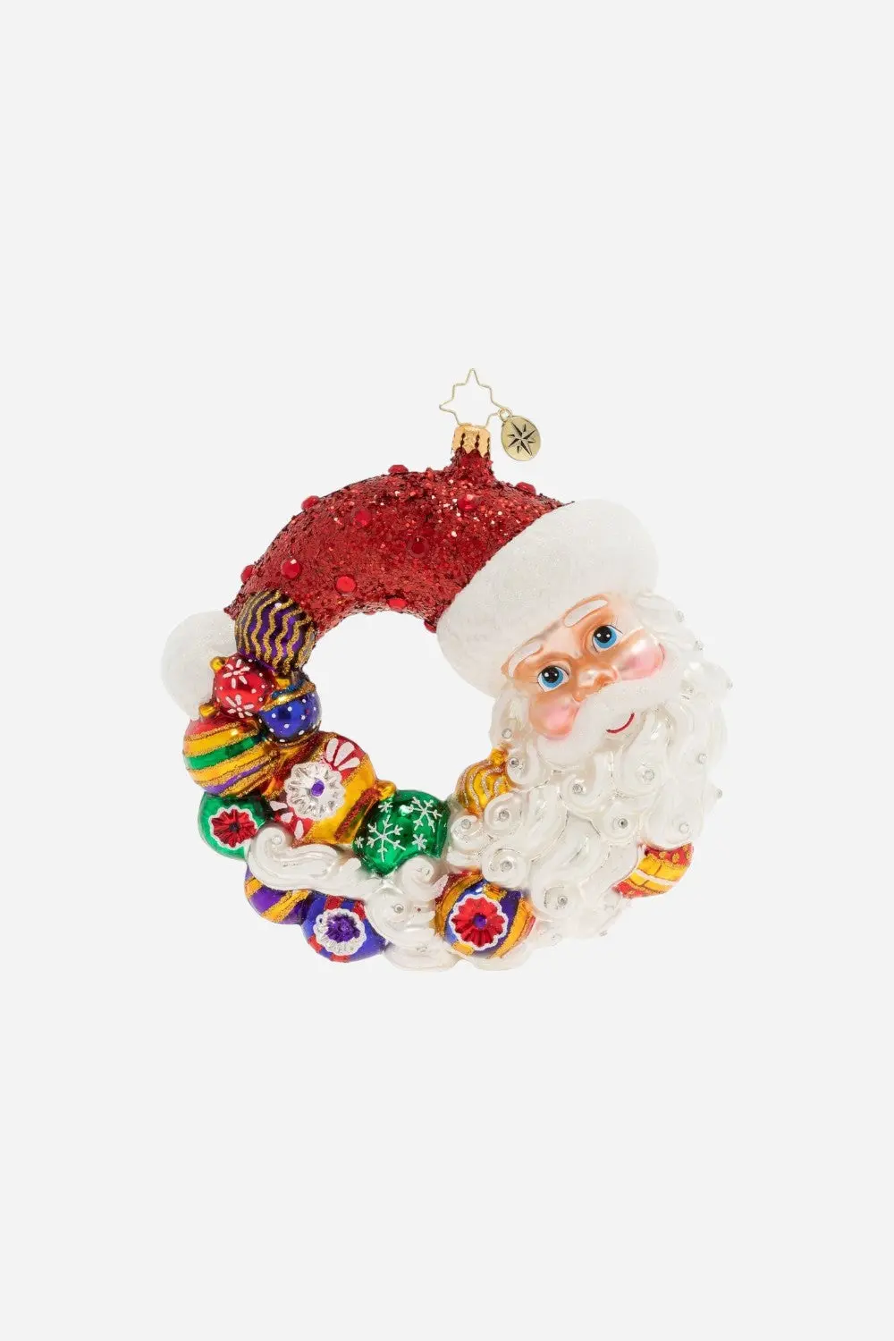 Christopher Radko Santa Full Circle Wreath Ornament 1