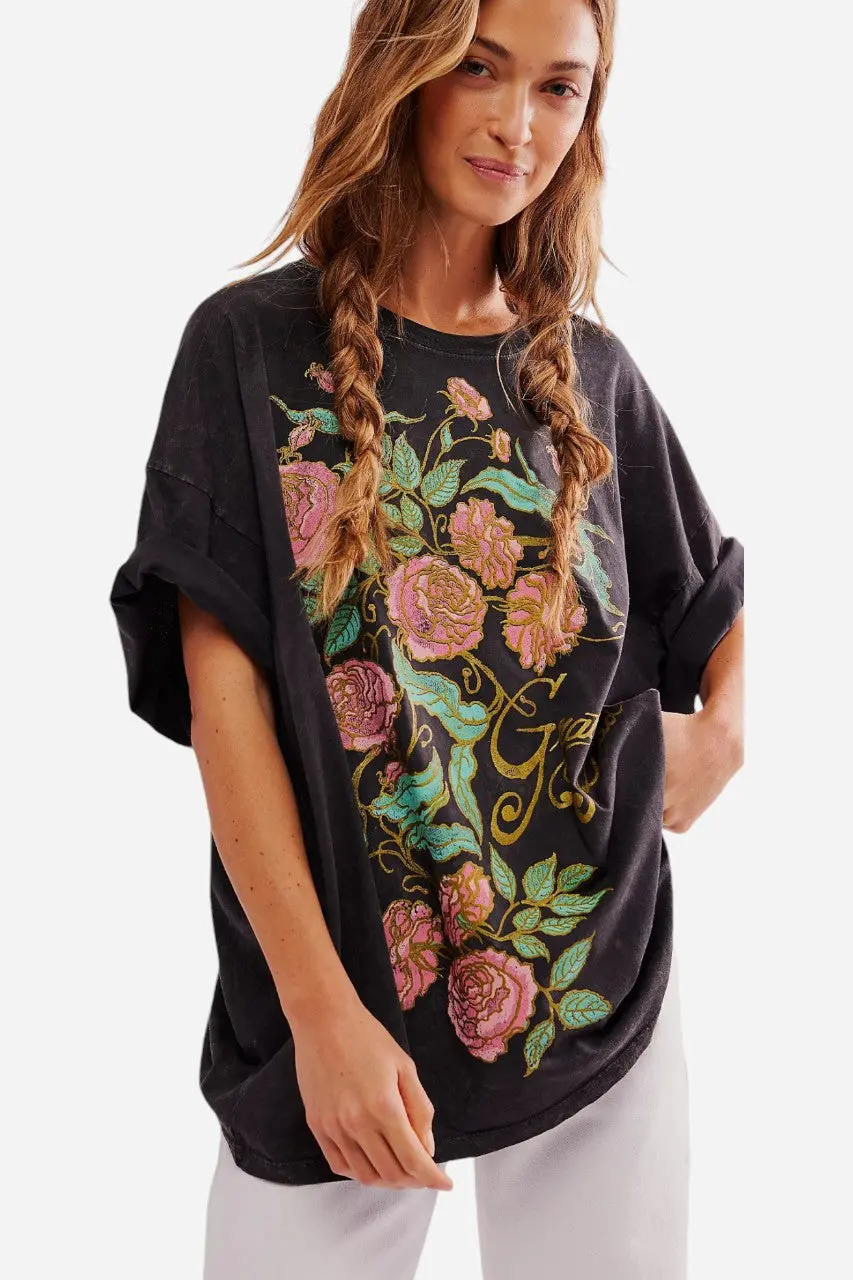 Daydreamer La Grateful Dead Rose Oversized Tee 1