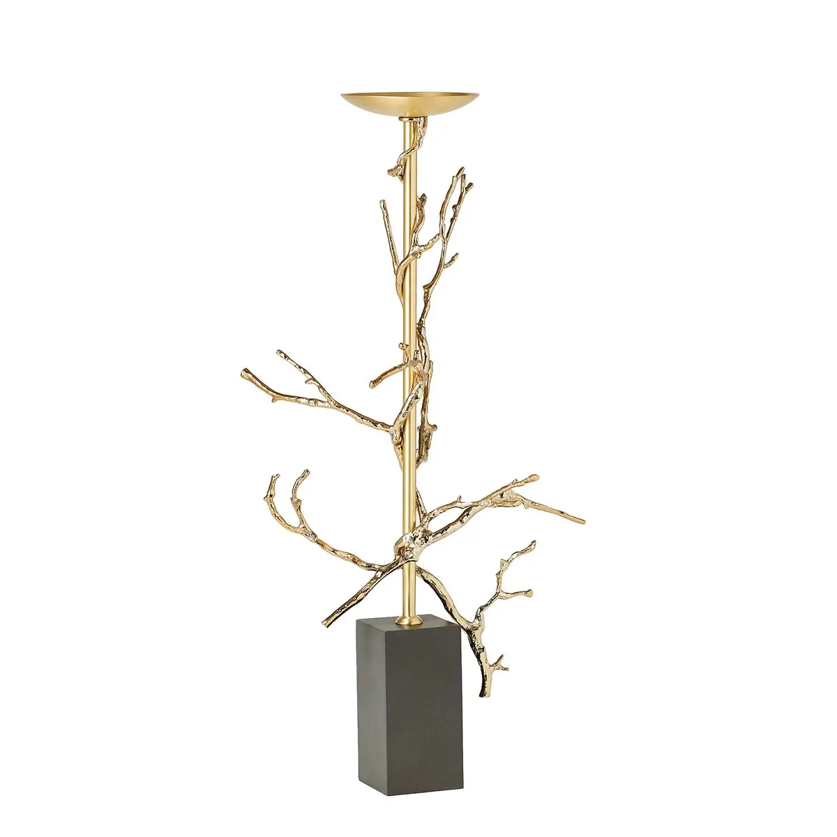 Large Twig Candle Holder Brass 1