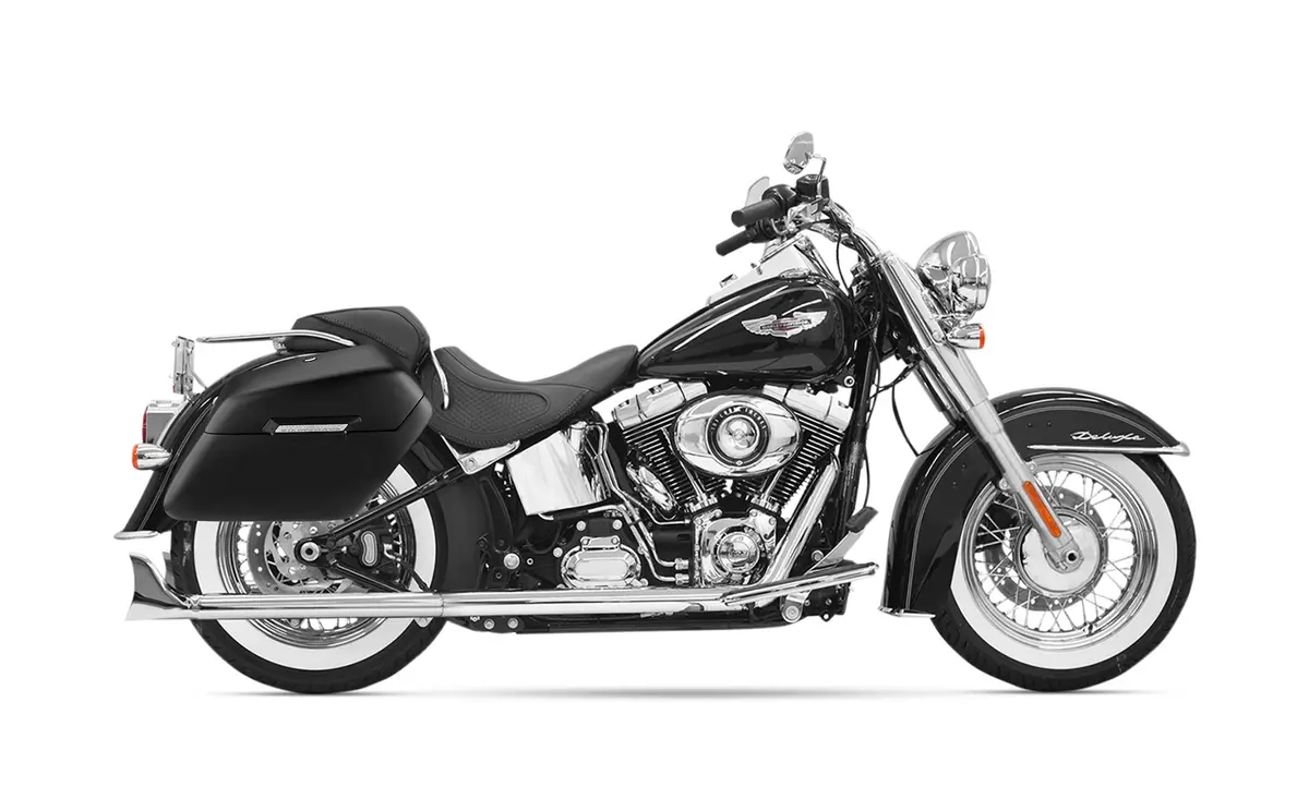 42L - Baldur Extra Large Matte Motorcycle Hard Saddlebags For Harley Softail Heritage Flstc/I 2