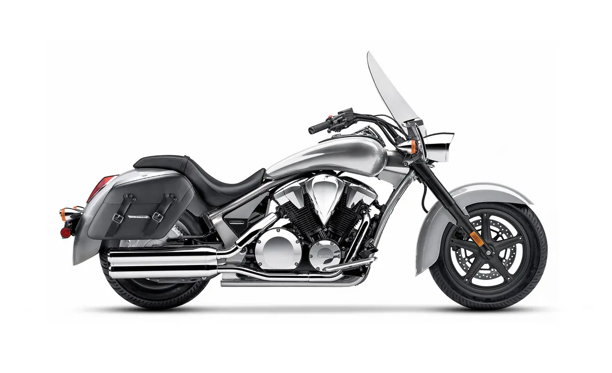 42L - Baldur Xl Honda Vt1300ct Interstate Leather Wrapped Hard Saddlebags 2