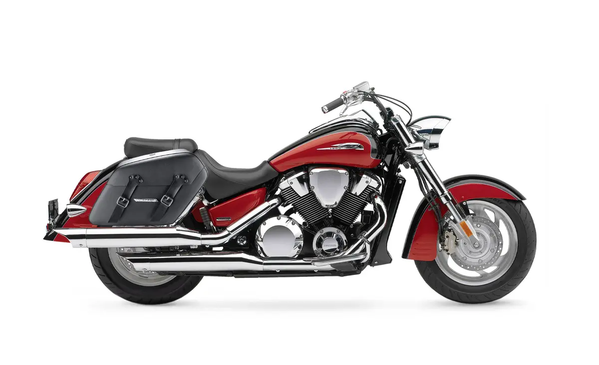 42L - Baldur Xl Honda Vtx 1800 R (Retro) Leather Wrapped Hard Saddlebags 2