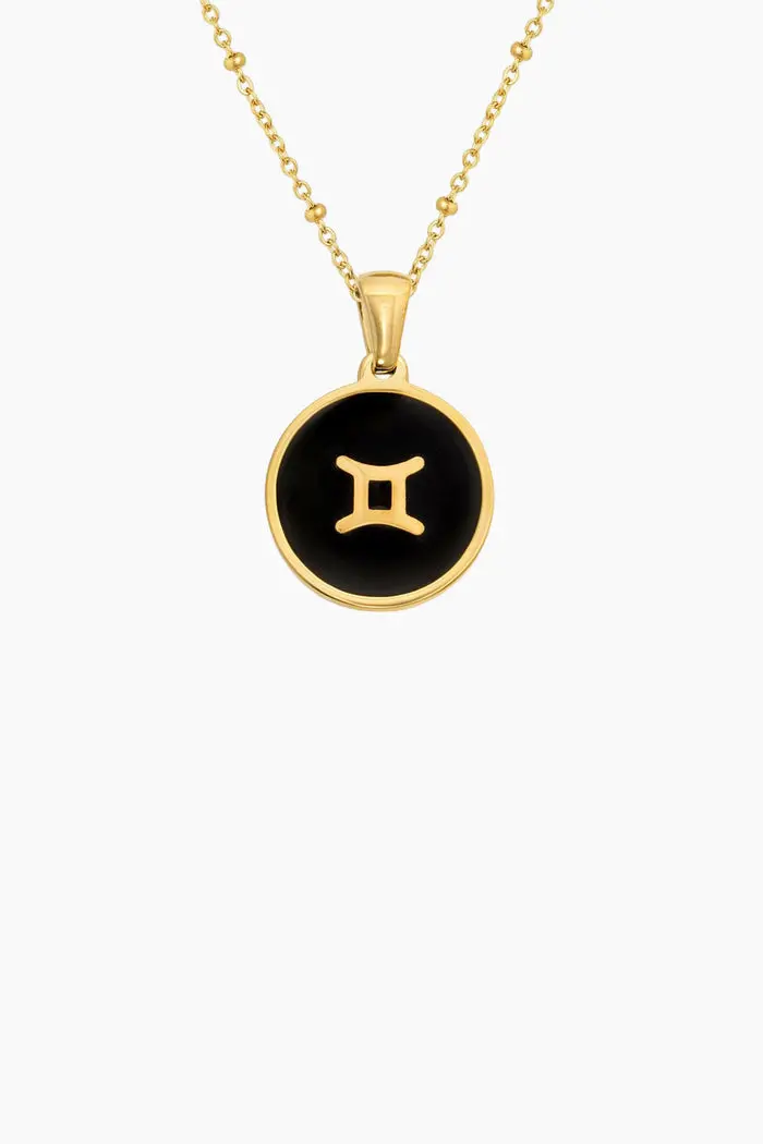 Farrah B Round Zodiac Charm - Gemini 1