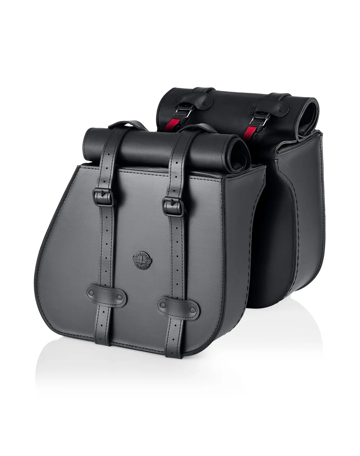 45L - Wraith Xl Roll-Top Quick-Mount Shock Cutout Saddlebags For Harley Dyna Switchback Fld 1