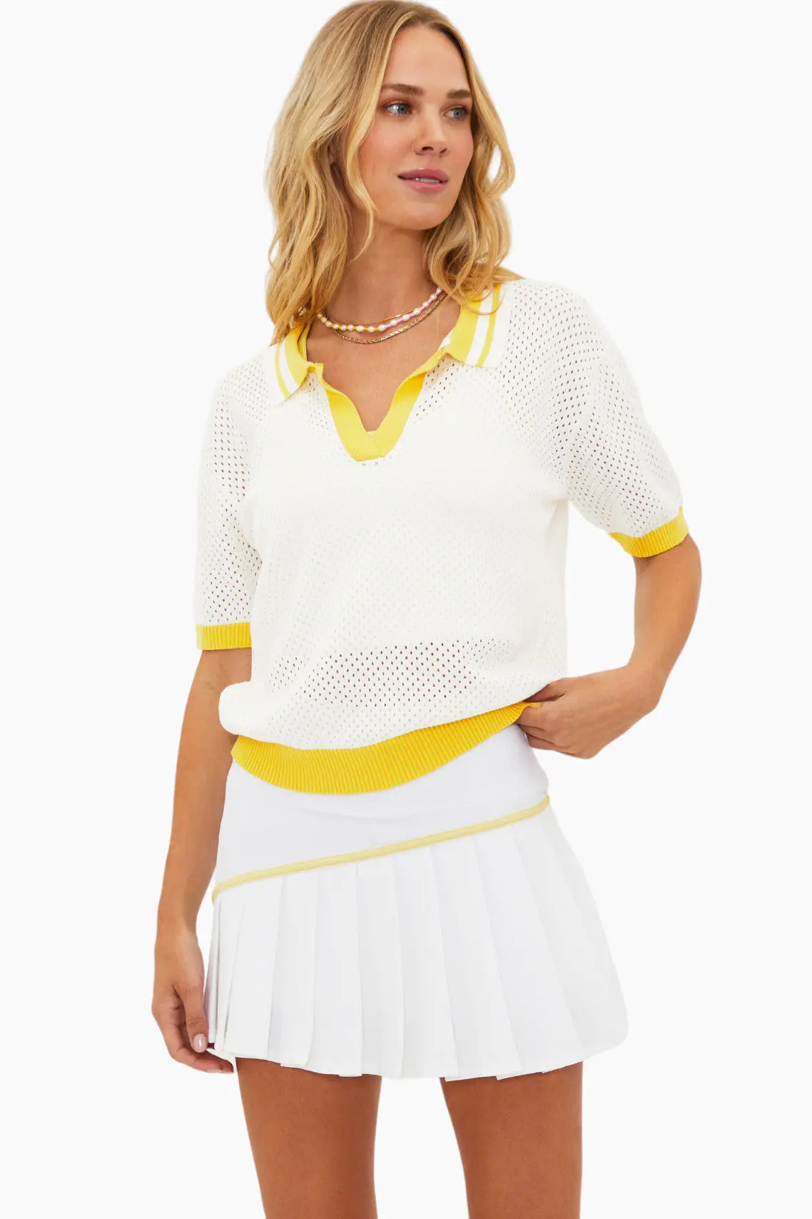 Beach Riot Giana Top In White Sand 1
