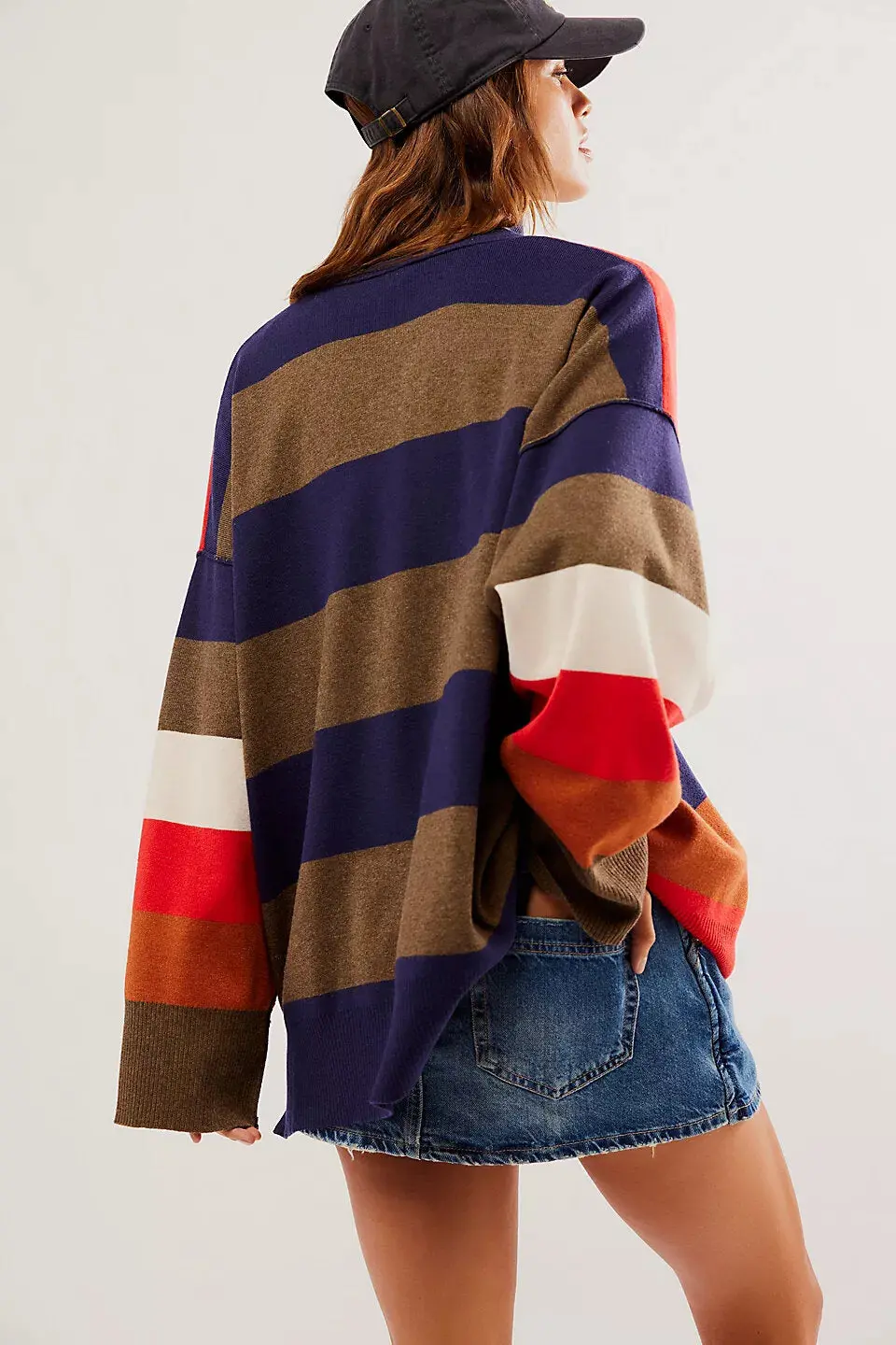 Free People Coastal Stripe Pullover In Set Sail Combo 3