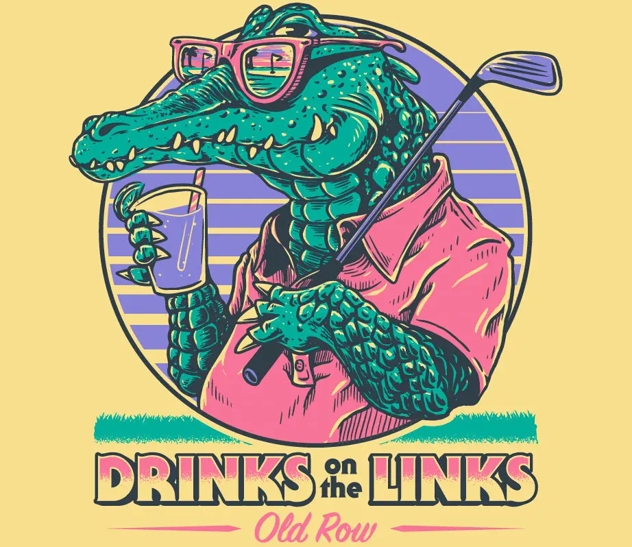 Old Row Drinks On The Links Pocket Tee 4
